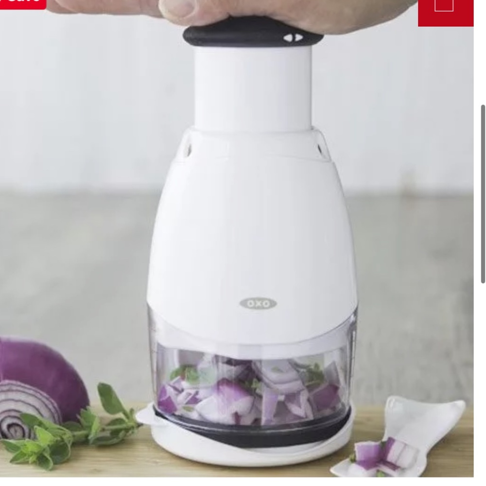 Good Grips Mini herb Chopper, Food Chopper, Small, Cream